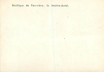 Bazylika Fourvière — Ołtarz główny — Rewers