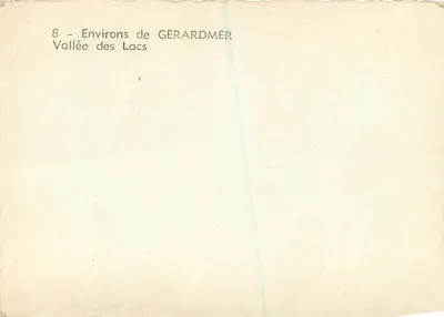Wąwóz jeziór — okolice GERARDMER — seria 8 — Rewers
