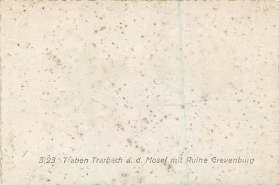 Trarbach a. d. Mosel — Ruína Grevenburg — série 3|23 — Verso