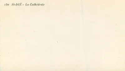 St-Dié - Katedra — wydawca nieznany, numer serii 150 — Rewers