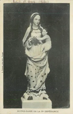 Nossa Senhora da Santa Esperança — estátua em Ménil-Saint-Évroult (Aube) — L. Brunon, fot.édil., Troyes