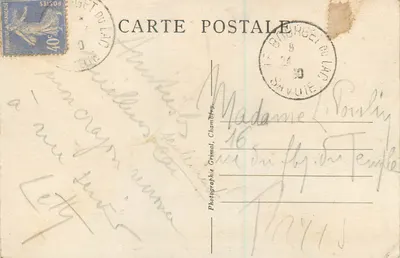 Jezioro Bourget — Zamek Bourdeau (X wiek) — LA SAVOIE TOURISTIQUE, n°2486 — Rewers