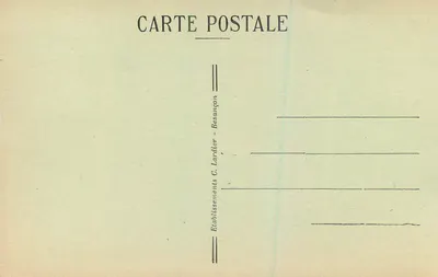 Granica francusko-szwajcarska — Baseny Doubs — Wydawca C. Lartier, Besançon, nr 881 — Rewers