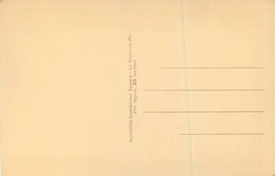 Santa Bernadette — estátua em Lourdes, Julho de 1934 — J. S. Hartmann — Verso