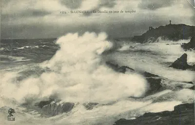 St-Lunaire — A vista de um dia de tempestade — H. Le Maillo, editor