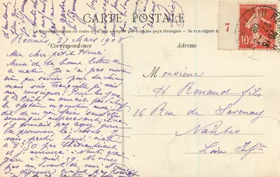 Nossa Senhora dos Milagres — Igreja de São Salvador em Rennes — editor A. Deschalete, n° 100 — Verso