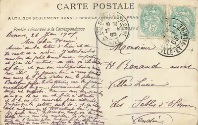 Rennes — Palais de Justice — Galerie du Rez-de-Chaussée — Collection L. Mary-Rousseilhre, Rennes — Reverso