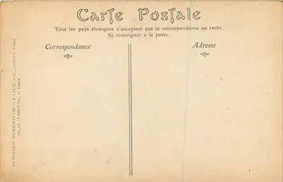 Tours — Lareira de um antigo manor construído em 1509 para a família Sangnier — Editor: Antias Est. Neubertin e Cie, Paris — Verso