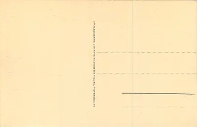 Strasbourg — Petite France — widok kanału z katedrą — wydawca Cie Alsacienne des Arts Photomécaniques, nr 95 — Rewers