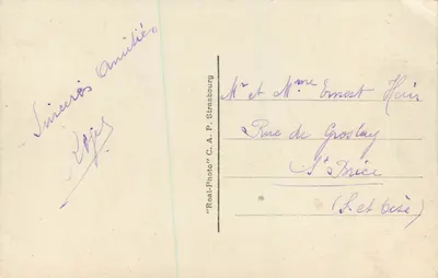 Le Havre — Boulevard Albert Ier — uitgever A.P. n°96 — Achterkant