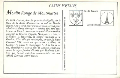 Montmartre — Moulin Rouge — G.C.A Paris — Rewers