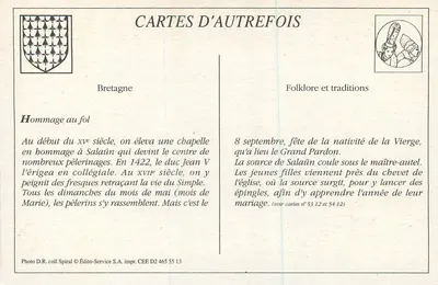 Le Folgoët — Os peregrinos na fonte no dia do Perdão — Édito-Service S.A. n° 6115 — Verso