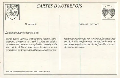 Eu (Sul-Inf.) - Igreja Notre-Dame — Editor Spiral, número de série D2 465 55 10 — Verso