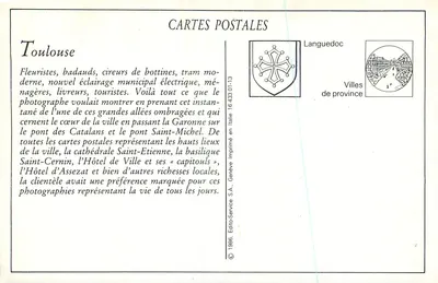 Toulouse — Le Allées Lafayette — Edizione Jeanne d'Arc — Verso