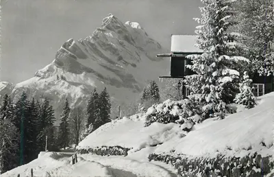 Vista invernal do monte Cervino — Braunwald — Foto Fred Barbier, n° 1075/9