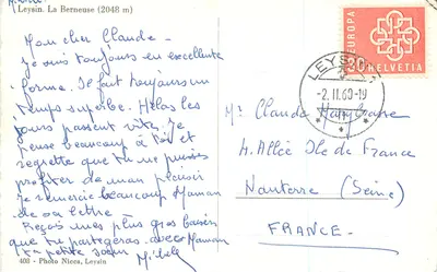 Leysin. La Berneuse (2048 m) — Photo Nicca, n°408 — Rewers