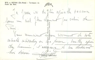 Terrasy Frontu Morza — Royan (Charente-Maritime) — Wydawnictwo Artystyczne Marceau — Rewers