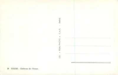 Thiers - Zamek Piroux — wydawca C.A.P. nr 39 — Rewers
