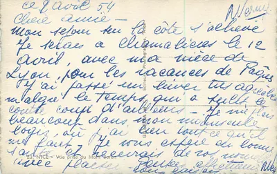 Widok z Mont Boron — Nice — wydawca: GILLET & CIE, NICE, nr 23 — Rewers