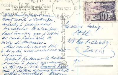 Cassiss (B.-du-R.) — Calanque d'En-Vau — Éditions de France, Marseille — Rewers