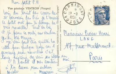 Vista geral VENTRON (Vosges) — Loir du Bruil des Prés — Edição La Heurte, Vosges — Verso