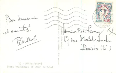 Plaża Miejska i Ząb Kocura — Aix-les-Bains — Éditions Télé — Rewers