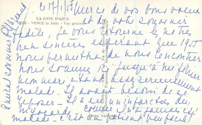 Vence — Vista geral — Les Éditions Françaises - NICE — Verso