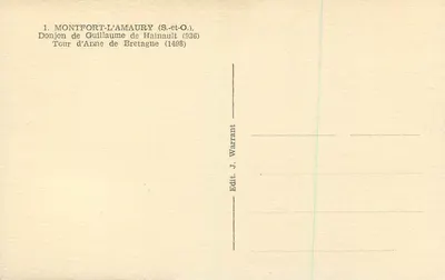 Montfort-l'Amaury — Zamek Guillaume de Hainault, Wieża Anny Bretanii (1498) — J. Warrant — Rewers