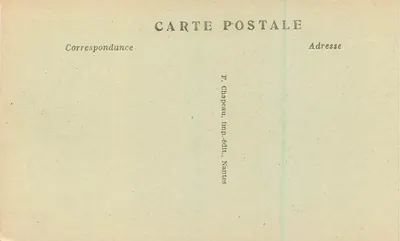 NANTES — A Catedral vista do norte — F. Chapeau, Imp.-edit., Nantes, n° 325 — Verso