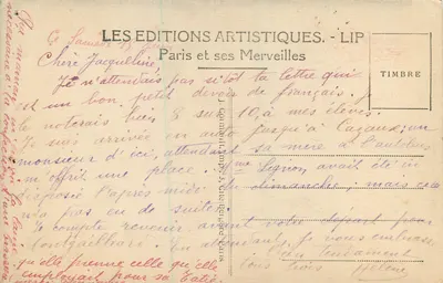 Jeanne d'Arc spalona w Rouen w 1431 — J.-E. Leneypveu — LIP — Rewers
