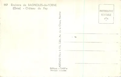 Zamek w Fay — Otoczenie Bagnolles-de-l'Orne — Wydawnictwo Gaby — Rewers