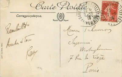 Rambouillet — Het Park, uitzicht genomen vanaf de Eiland van de Rozen — Uitgave Librairie Nouvelle — Achterkant