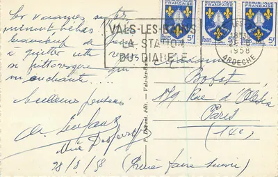 La Bastide-de-Juvinas — Queda e abismo da Pissarelle — P. Duhont, editor — Verso