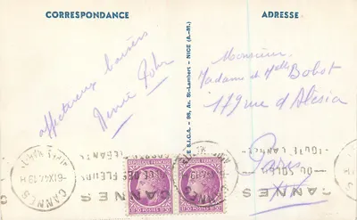 Cannes — Promenada Croisette. Le Suquet. — C. 38. Cannes — Rewers