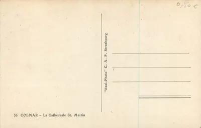 Colmar — Katedra św. Martyna — C.A.P. Strasbourg — Rewers