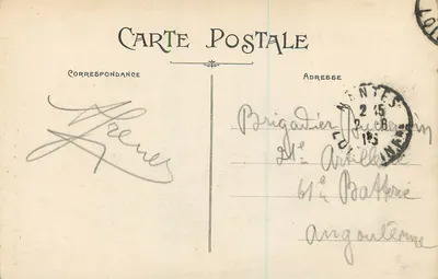 NANTES — Puerta Saint-Pierre, tomada desde el sureste — Colección F. Chapeau Nantes - 2º milenio — Reverso