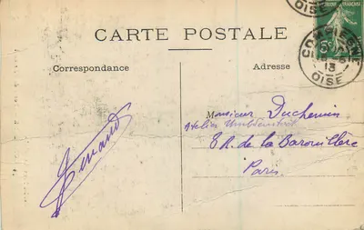 Compiègne — Poort van het Arsenal — Uitgave Nouvelles Galeries, n°74 — Achterkant