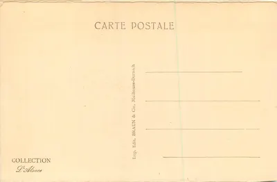 Colmar — Praça Rapp e Campo de Marte — editor BRAUN & Cie, Mulhouse-Dornach — Verso