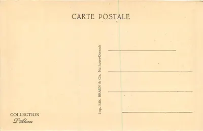 Colmar — Prefektura, widok z parku — kolekcja L'Alsace, wyd. Braun & Cie — Rewers