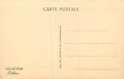 Colmar — Monument aos Mortos 1914-1918 — editor BRAUN & Cie, Mulhouse-Dornach — Verso