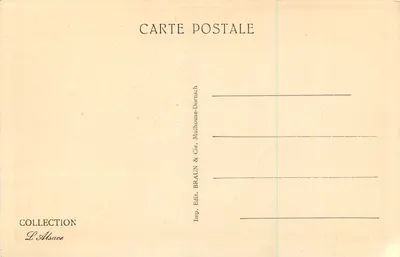 Colmar — Kościół Świętego Martyna i stare dachy — Kolekcja L'Alsace — Rewers
