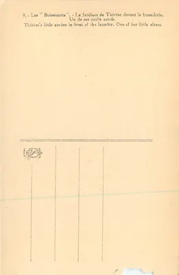 „Buissonnets” — Dziedziniec Thérèse przed pralnią — Wydawca: Republika — Rewers