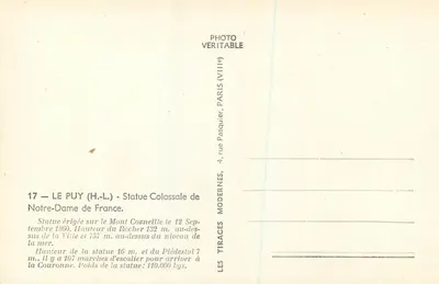 Nasza Pani Francji — Mont Cornelle — wydawca Pasquier, Paryż — Rewers