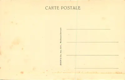 Monumento dos Diablistas Azuis no Grand Ballon — editor BRAUN & Cie, Mulhouse-Dornach, n° 3115 — Verso