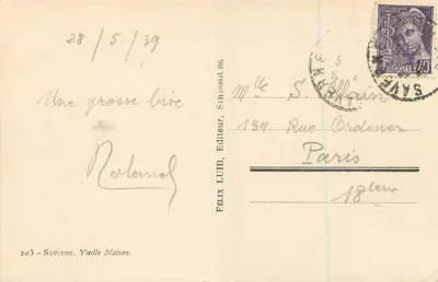 Saverne - Stara Wieża — Wydawca Félix Lüib, nr 203 — Rewers
