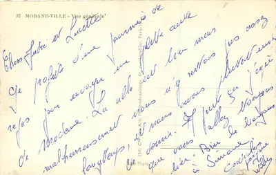 Modane-Ville - Vista geral — editor Cie des Arts Pictomécaniques, Paris — Verso