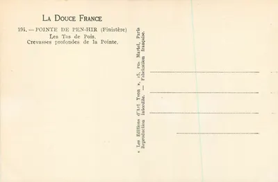Punta di Pen-Hir — Crevassure profonde della Punta — Les Éditions d'Art Yvon, Parigi — Verso