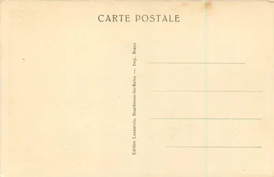 Bourbonne-les-Bains — Widok z parku Hôtel de Ville — Wydawnictwo Lauxerois, Drukarnia Braun — Rewers