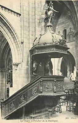 A Cátedra de Preachar da Basílica — Saint-Pol-de-Léon — ND. Fot.