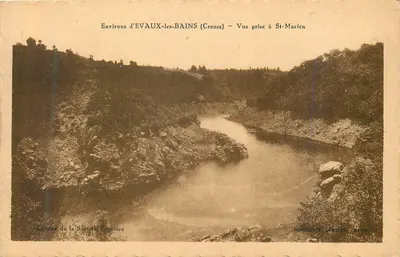 Environs d'EVAUX-les-BAINS (Creuse) — Vista tirada em St-Marien — Edição da Sociedade Foncière